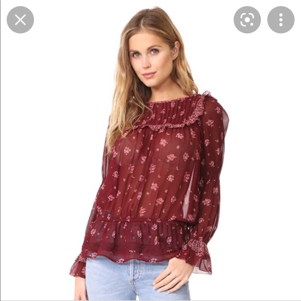 Joie Adrielle Floral Silk Top